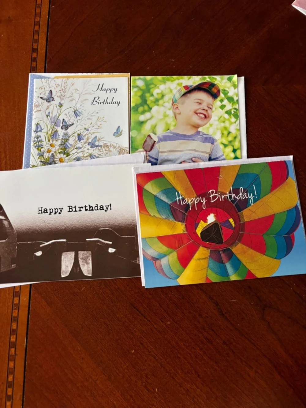 Lot of 25 Assorted Happy Birthday Greeting Cards with Envelopes